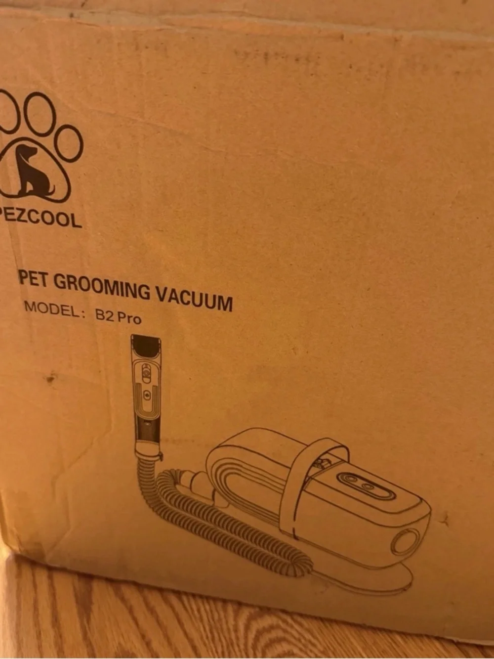 PEZCOOL B2 Pro Pet Grooming Vacuum for Dogs, White Orange, Plastic